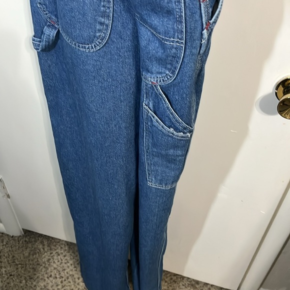 Dickies carpenter bib coveralls denim blue men’s34 x 34 preowned - Picture 7 of 8